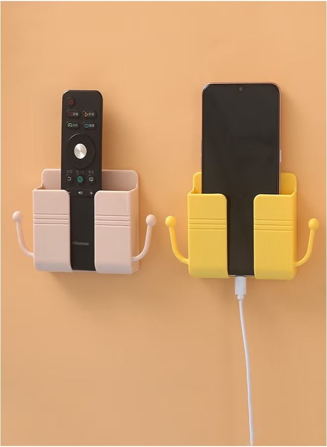 2 PCS Self Adhesive Wall Mounted Mobile Phone Holder - Multicolor - Image 5