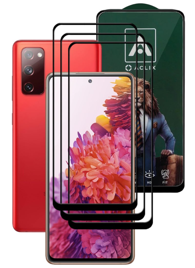 ACLIX 3 Pieces Antistatic ESD Dustproof Premium Quality High Definition Tempered Glass Screen Protector Designed For Samsung Galaxy S20 FE - Image 1