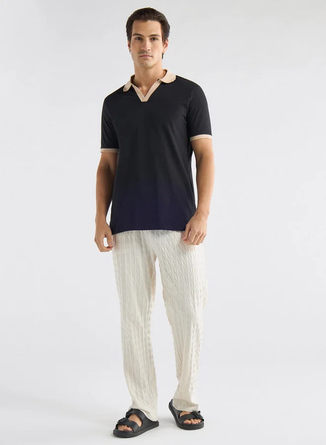 Splash FAV Colourblock Polo T-shirt with Short Sleeves