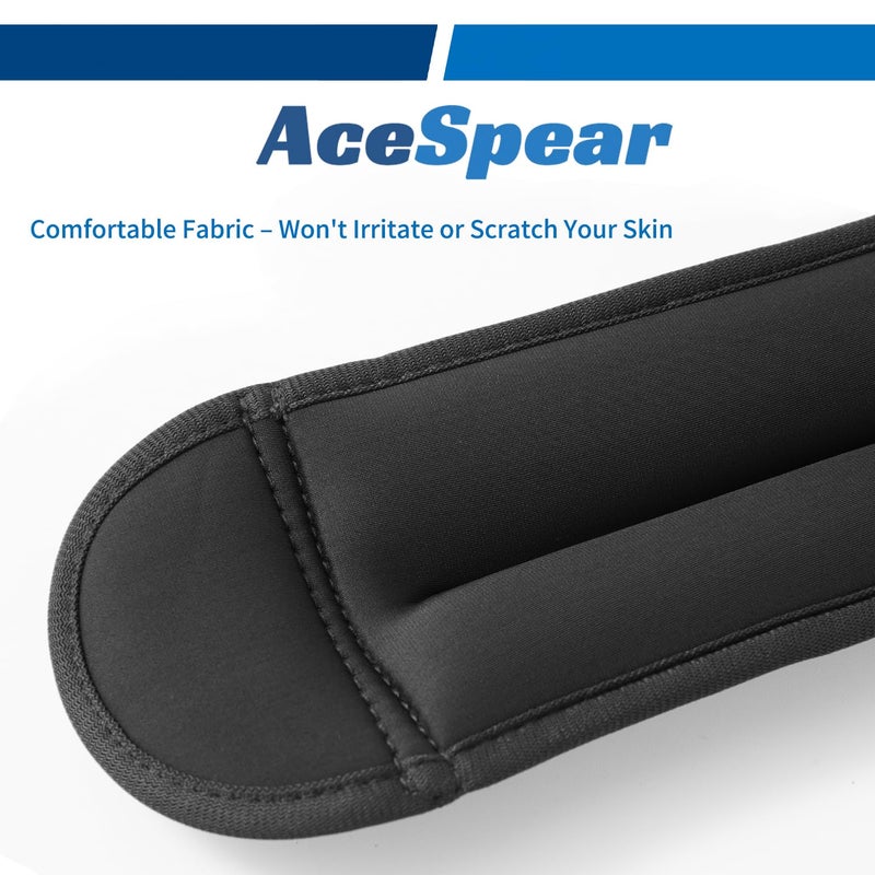 AceSpear Ankle Weights Sets for Men Women Kids 1lb 2lb 3lb 4lb 5lb Leg Weights Arm Wrist Weights Gym for Foot Exercise Training Workout Walking Jogging Yoga (Black, 2 lbs x 2) - Image 4