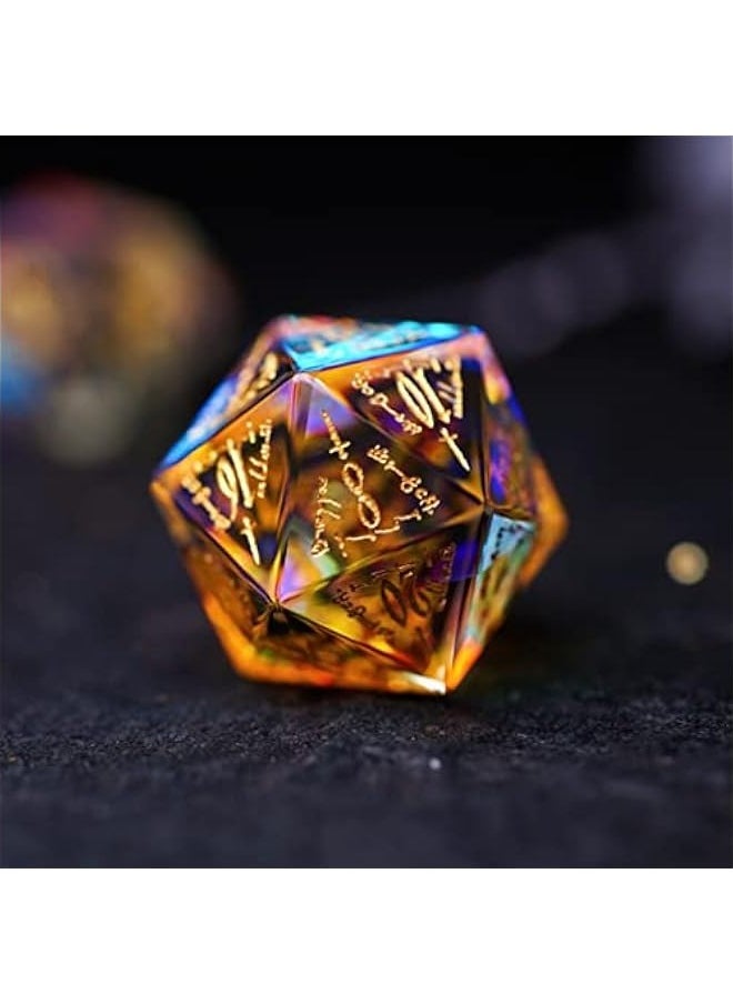 null - DND Dice Set, Natural Crystal Sharp Edge dice Set for D&D Game, Exquisite and Distinguished Figures on The Dice, Good Dungeons and Dragons, War Hammer.… (Illu-2) - Image 1