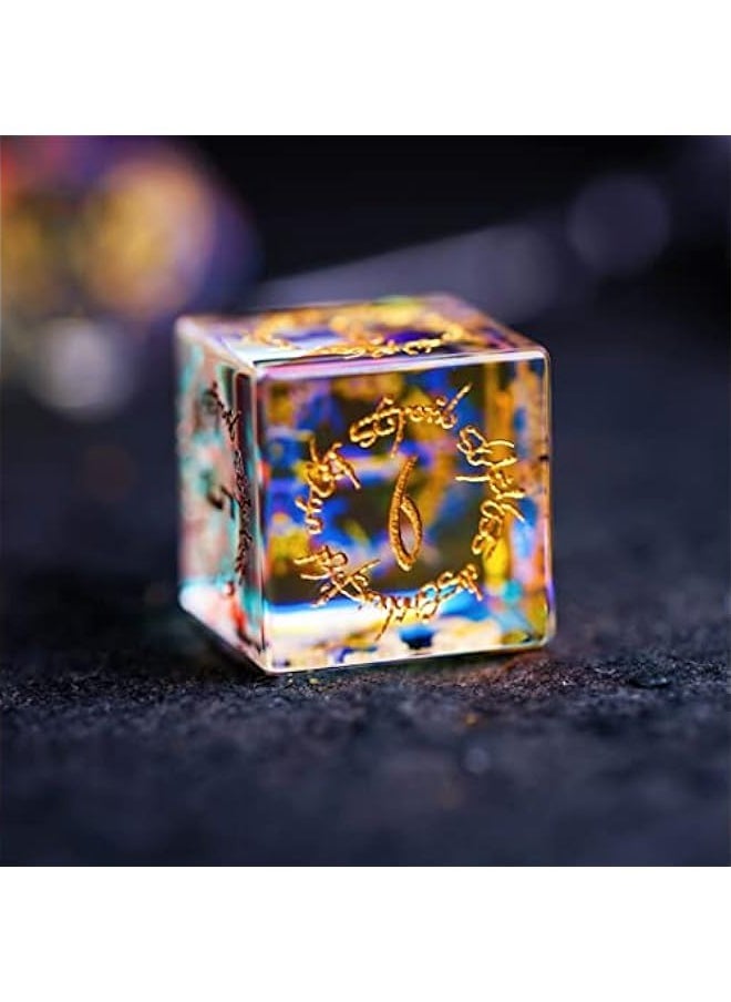null - DND Dice Set, Natural Crystal Sharp Edge dice Set for D&D Game, Exquisite and Distinguished Figures on The Dice, Good Dungeons and Dragons, War Hammer.… (Illu-2) - Image 1