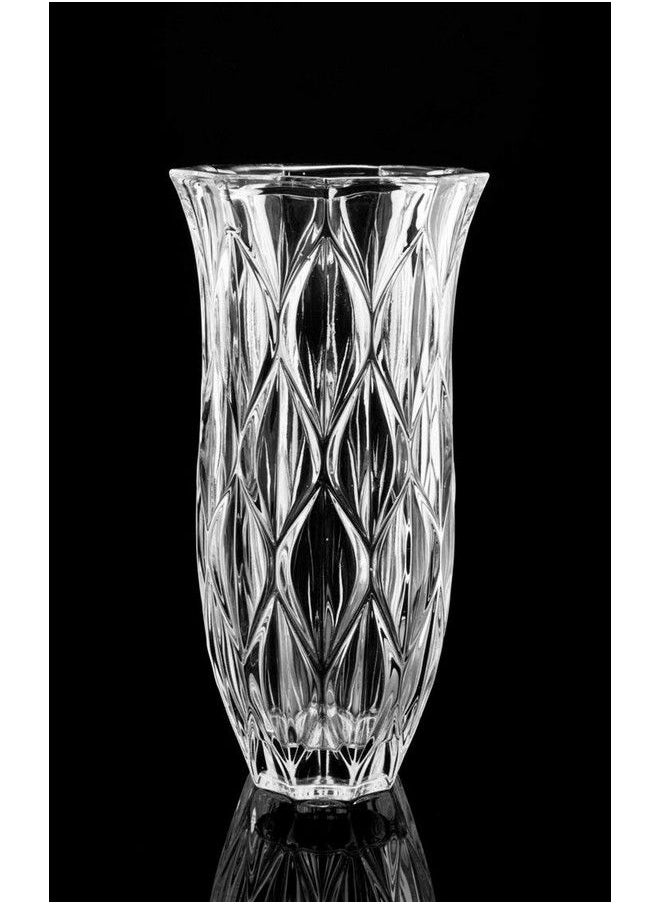 Amlong Crystal Large Size Clear Floral Vase 12 Inches High (6 Inch Top And 3 Inch Bottom)  - Image 4