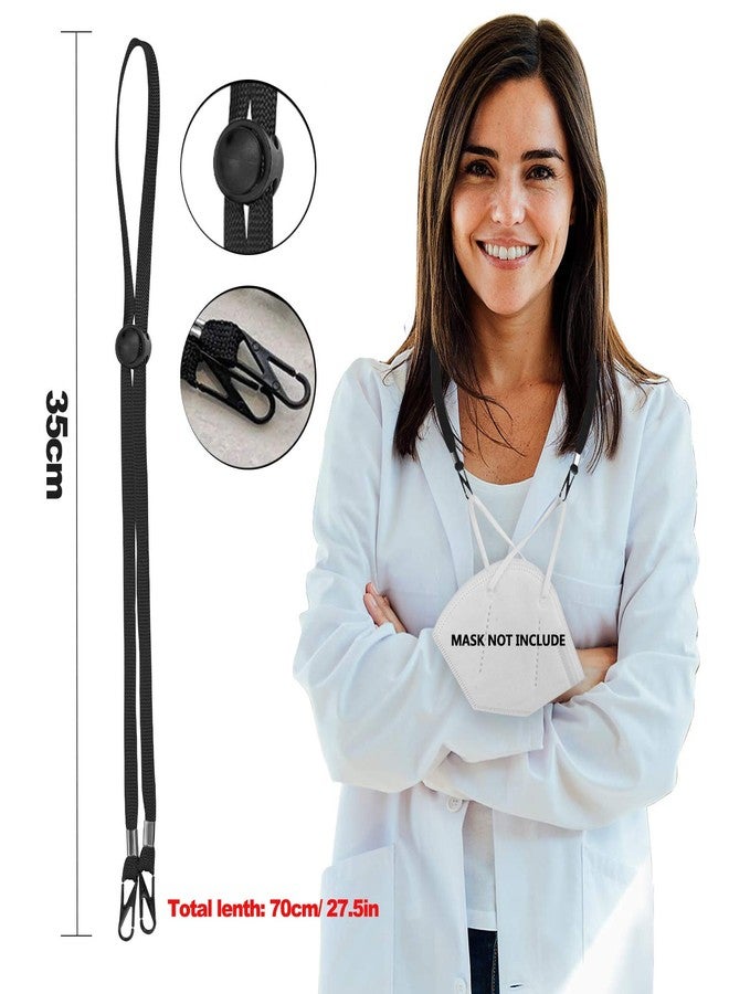 Honsny 15 Pack Face Mask Lanyards for Men Women Adjustable Length Mask Lanyard Clip Safety Holder Extender Straps Comfortable Fits Back of Head or Neck Relax Ears - Image 3