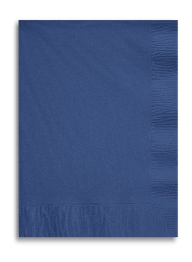 CREATIVE CONVERTING 250-Count Touch of Color 3-Ply Paper Dinner Napkins, Navy Blue - Image 1