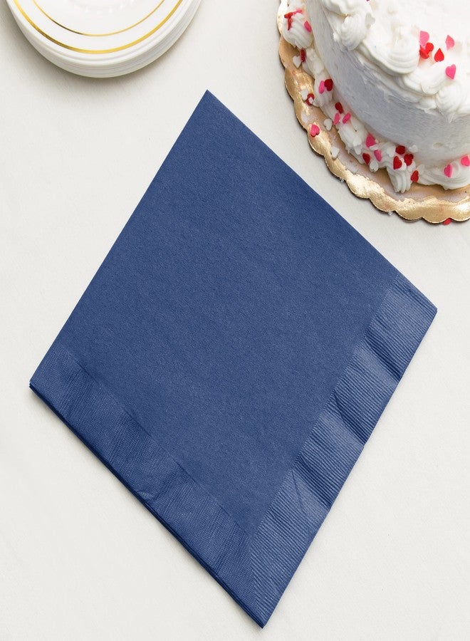 CREATIVE CONVERTING 250-Count Touch of Color 3-Ply Paper Dinner Napkins, Navy Blue - Image 3
