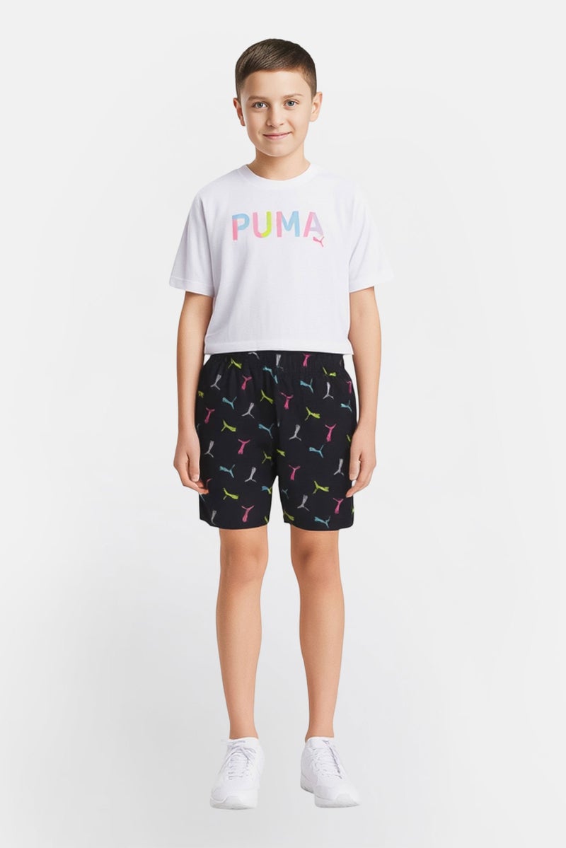 PUMA طقم أولاد مكون من قطعتين بشعار العلامة التجارية، متعدد الألوان - Image 1