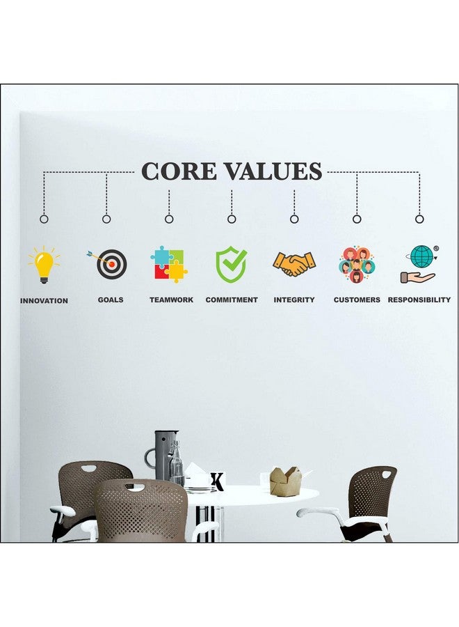 StickMe 'Core Values - Office - Inspirational - Motivational - Quotes - Wall Sticker' -SM740 (Multi Colour, Vinyl - 170cm X 60 cm ), Self-Adhesive - Image 1