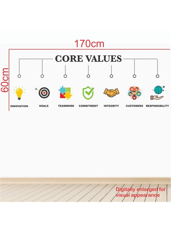 StickMe 'Core Values - Office - Inspirational - Motivational - Quotes - Wall Sticker' -SM740 (Multi Colour, Vinyl - 170cm X 60 cm ), Self-Adhesive - Image 2