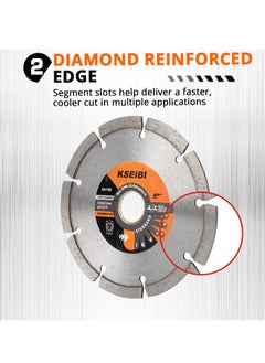 KSEIBI SINTERED DIAMOND DISCS/SEGMENTED 105x16MM – High Performance for Concrete, Stone & Masonry  - Image 4