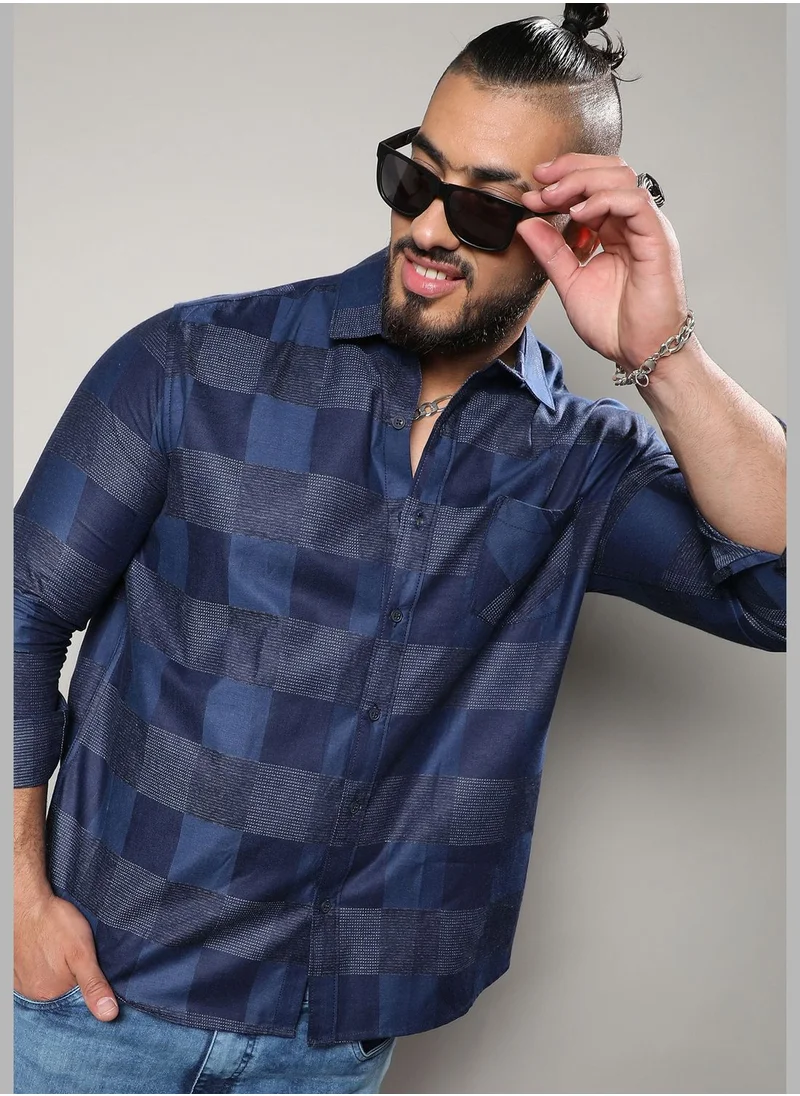 Instafab Plus Checked Regular Fit Shirt