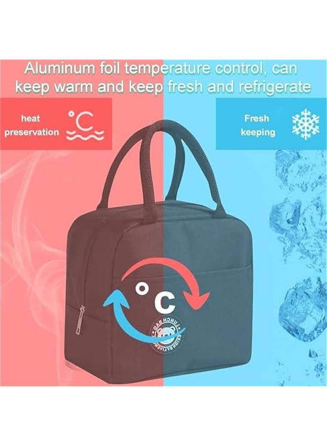 Beauenty Lunch Box Bag : Reusable Insulated Lunch Tote Bag Leakproof Thermal Cooler Sack Food Handbags Case for Work Office School Picnic Travel Black  - Image 4