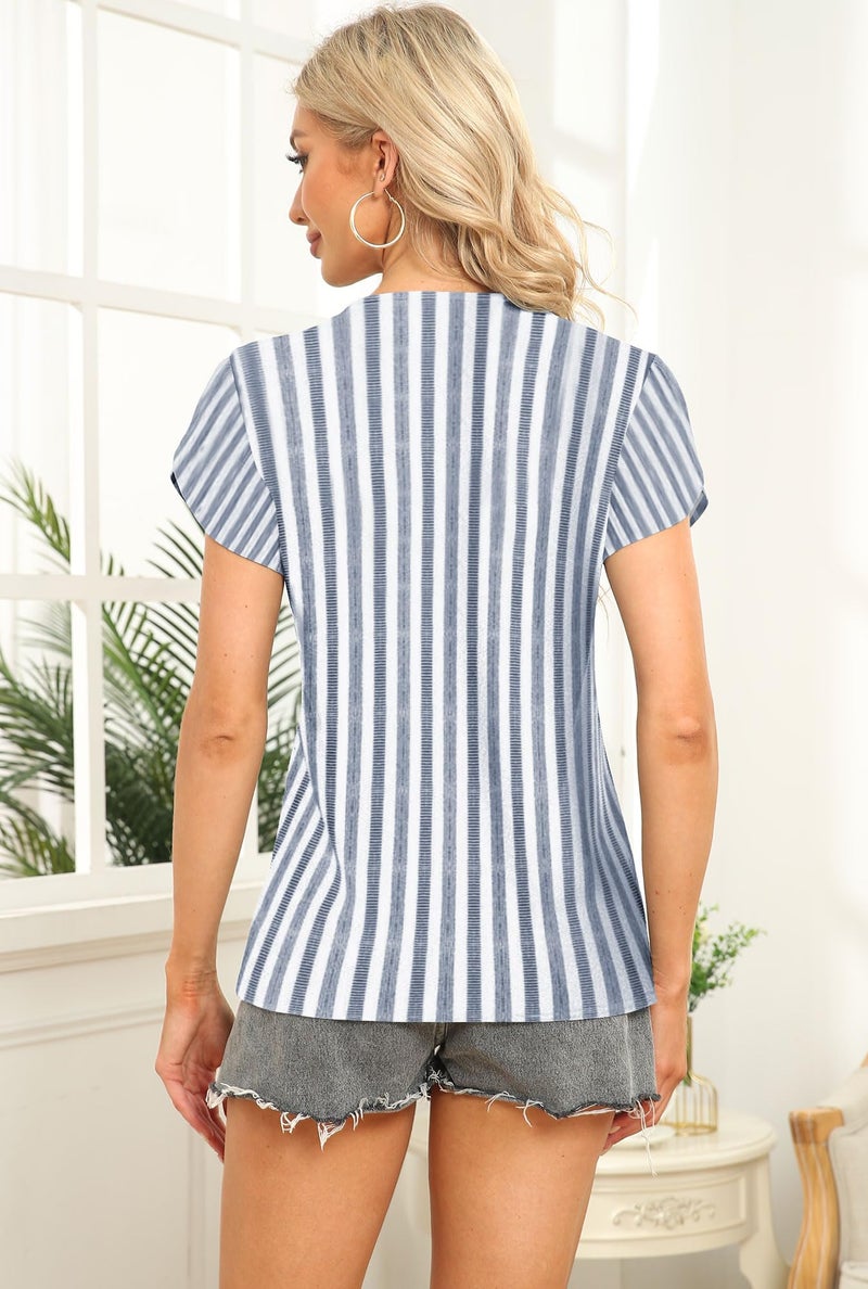 SAUKOLE Summer Tops for Women Short Sleeve Square Neck Tshirts Ladies Workout Blouses Casual Fashion Tees - Image 5