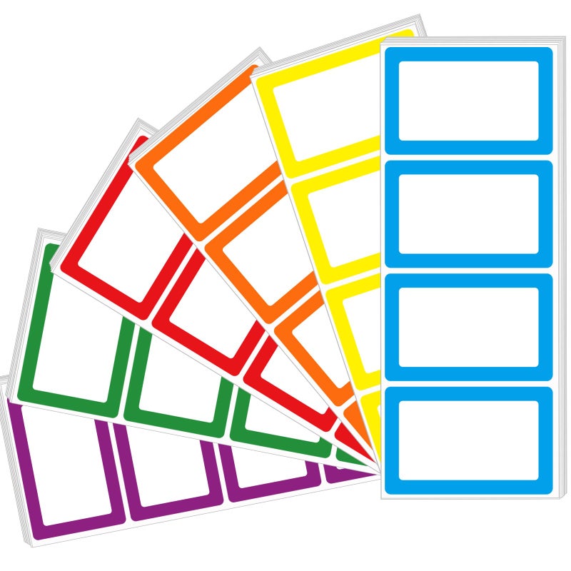 Yeachlaing 6 Color Name Tag Stickers, 240PCS Waterproof Stickers 3.5X2.25 Inch Name Labels for Office, School, Classroom and Home - Image 1