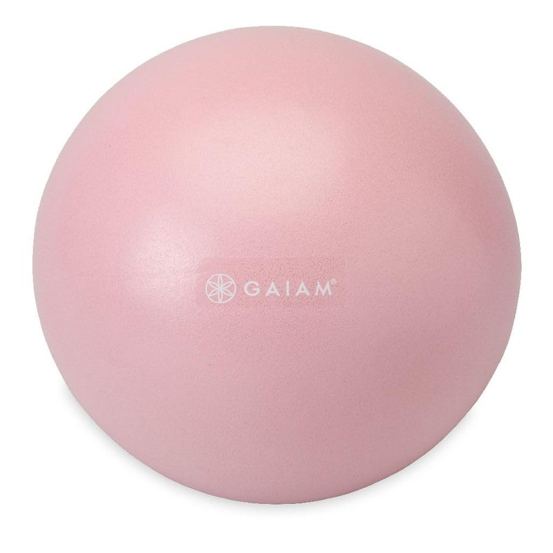 Gaiam Mini Ab Ball (Romance Rose), 8 Inch Inflatable Anti-Burst Exercise Ball for Core Strength, Pilates, Yoga, and Physical Therapy, Includes Inflation Straw, Plug & Downloadable Exercise Guide