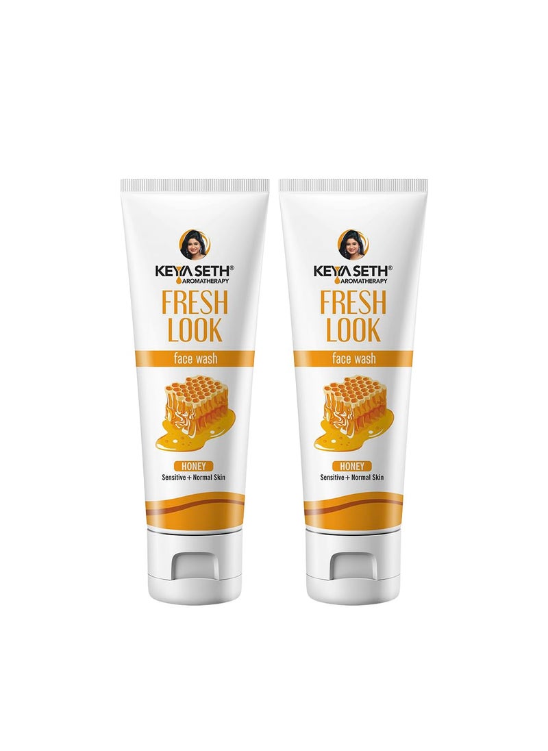 KEYA SETH AROMATHERAPY, DEVICE OF DROP KEYA SETH Aromatherapy Device Of Drop Fresh Look Honey Gel Face Wash Refreshing Foaming Soothes Inflamed Skin Enriched with Honey Pure Essential Oil For All Skin Type100ml Pack Of 2  - Image 1