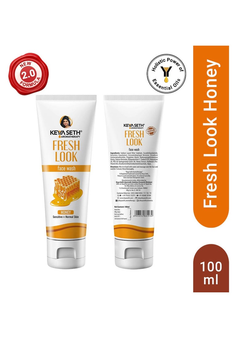 KEYA SETH AROMATHERAPY, DEVICE OF DROP KEYA SETH Aromatherapy Device Of Drop Fresh Look Honey Gel Face Wash Refreshing Foaming Soothes Inflamed Skin Enriched with Honey Pure Essential Oil For All Skin Type100ml Pack Of 2  - Image 2