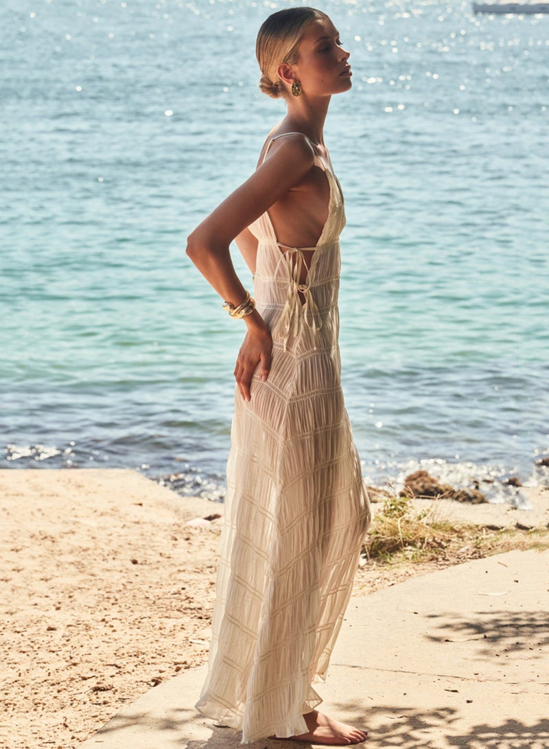 ساندايز فستان ماكسي لا لويزيانا بتفاصيل رباط - Image 5