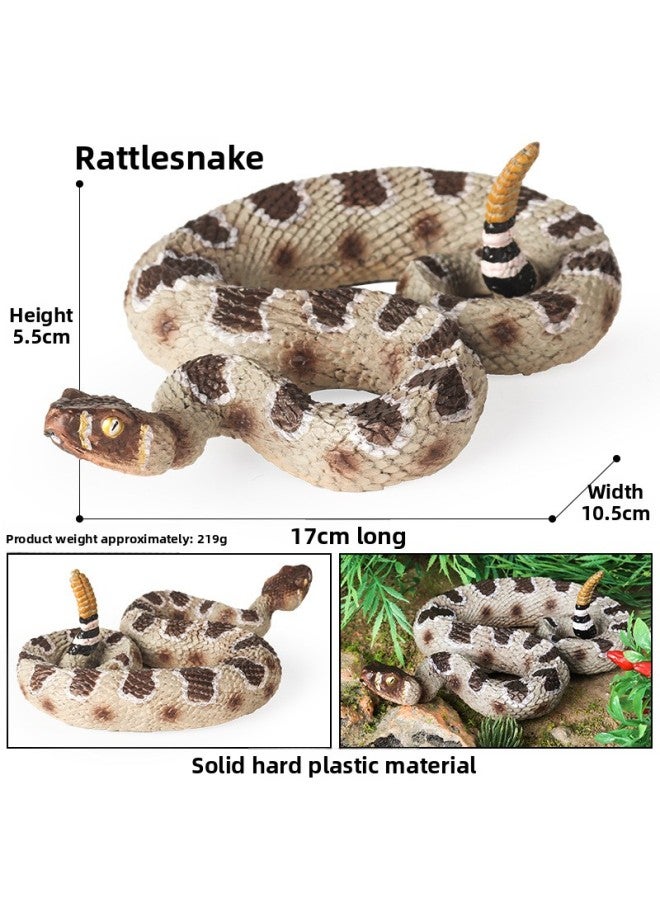 Cross-Border Children's Toys Simulated Wild Animal Model Ornaments Reptile Python Cobra Rattlesnake