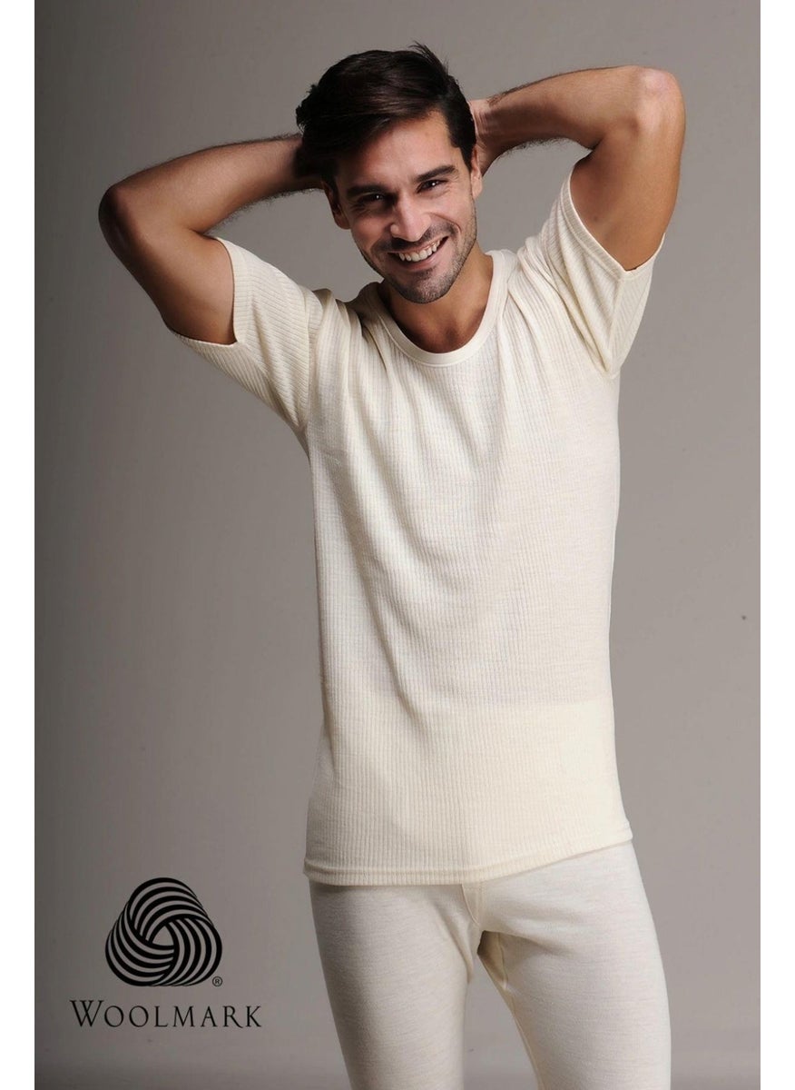 Hasyün - Men's Wool Short Sleeve Undershirt Undershirt 1000 - 1 Piece - Image 1