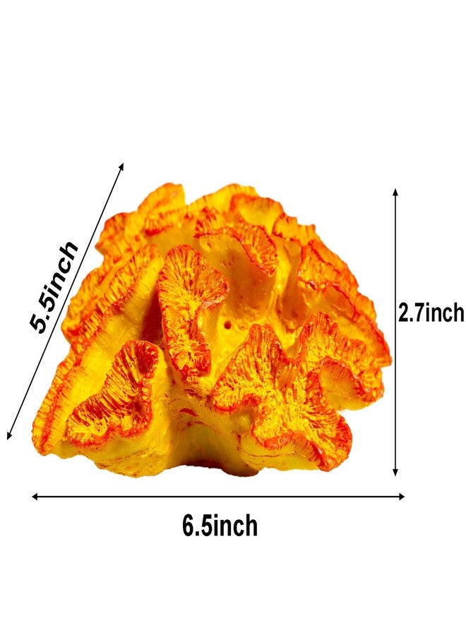 Besimple Aquarium Coral Ornaments Decor Fish Tank Plants Decoration for Aquarium Landscape, Orange - Image 5