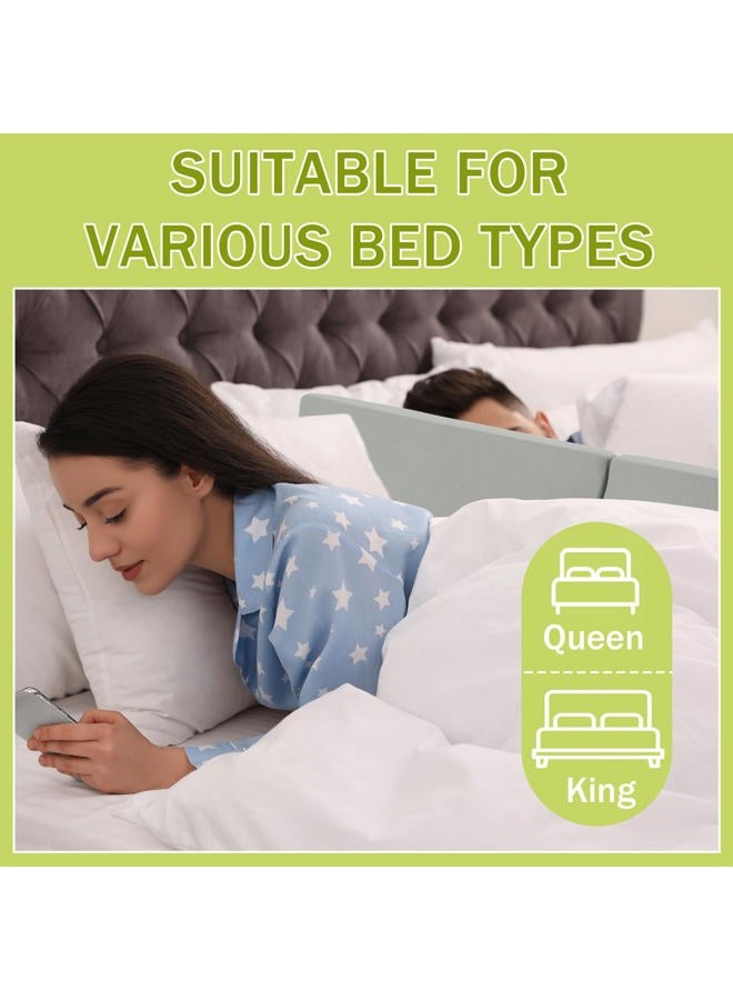 ROYALAY Adjustable Bed Divider for Co Sleeping Adults, Bed Rails with Adjustable Strap, Back Pillow for Sleeping, Foam Bumper with Washable Cover - Image 3