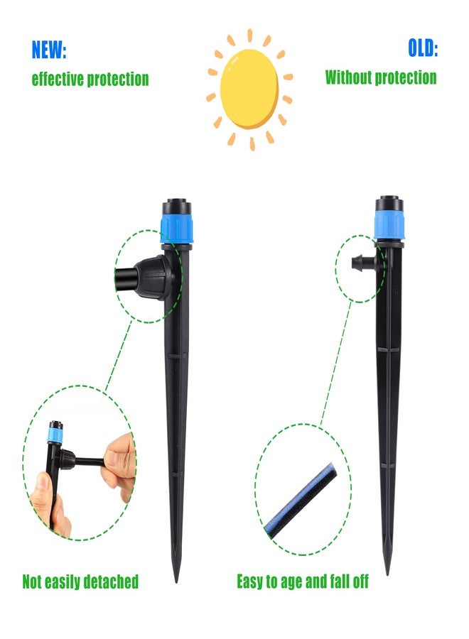 FULAIERGD Drip Irrigation Emitters with Adjustable 360 Degree Water Flow Drippers Sprayer for 1/4 inch Tubing, Garden Drippers Sprayer Perfect for House Garden Watering System.(50pcs-Blue 360 Degree Sprayer) - Image 3