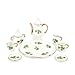 Cutemini Dollhouse 16 Porcelain Tea Cup Sets 8 Pcs Set Miniature Ceramics Dollhouse Accessories Flower Pattern Teapot Platter Dish Sets Dollhouse Kitchen Supplies Decoration Lucky Clover - Image 2