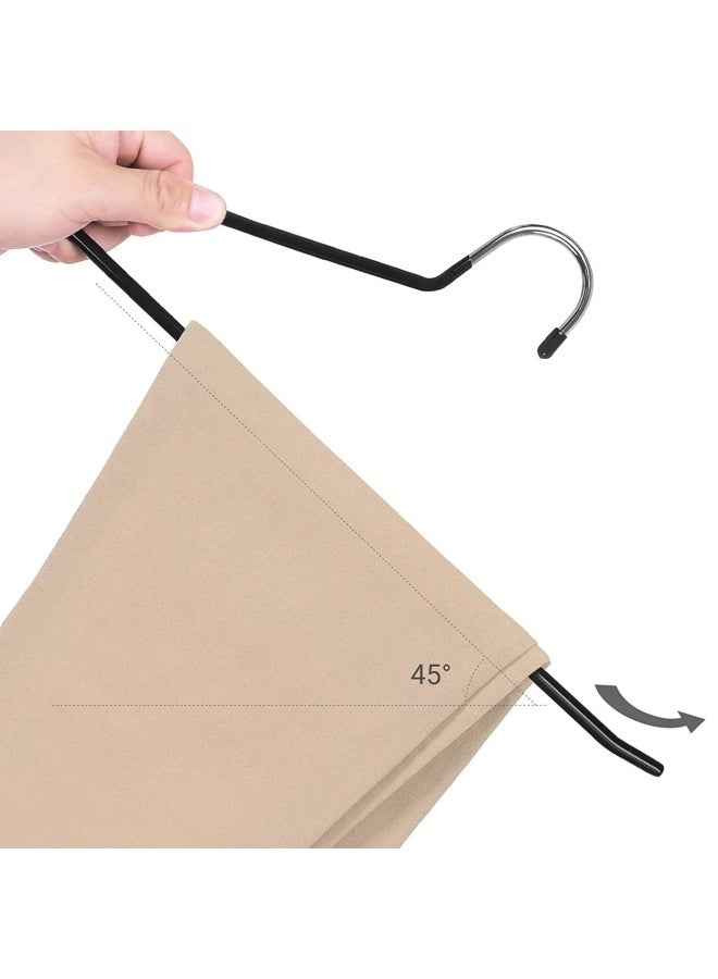 Pants Hangers, 100 Packs Open Ended Pants Jean Hangers, Non-Slip Space Saving Clothes Hanger with Rubber Coating, Durable Metal Pant Hangers for Heavy Pants, Jeans, Trousers, Scarf - Image 3
