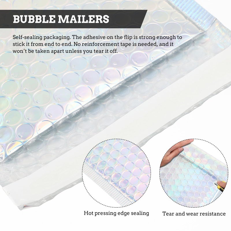 Colorful Self Seal Bubble Mailers Envelopes 15x20 4cm Waterproof Mailing Bags for Shipping Packaging - Image 4
