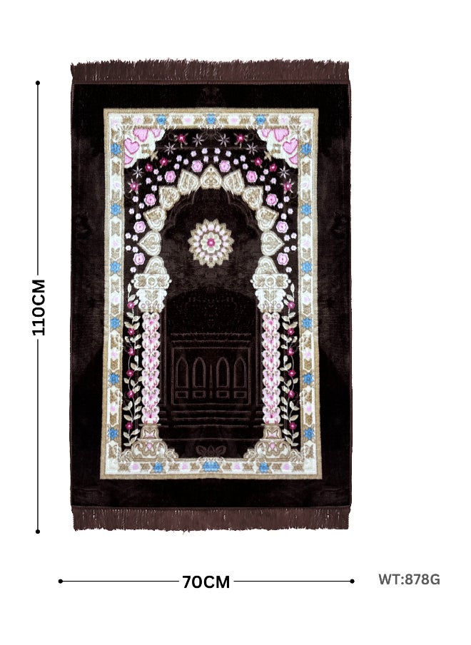 Feelings Feelings Prayer Mat | Soft and Comfortable Islamic Janamaz | Foldable & Portable Design | Premium Quality Prayer Rug for Home, Mosque, or Travel - 70x110 cm  - Image 2