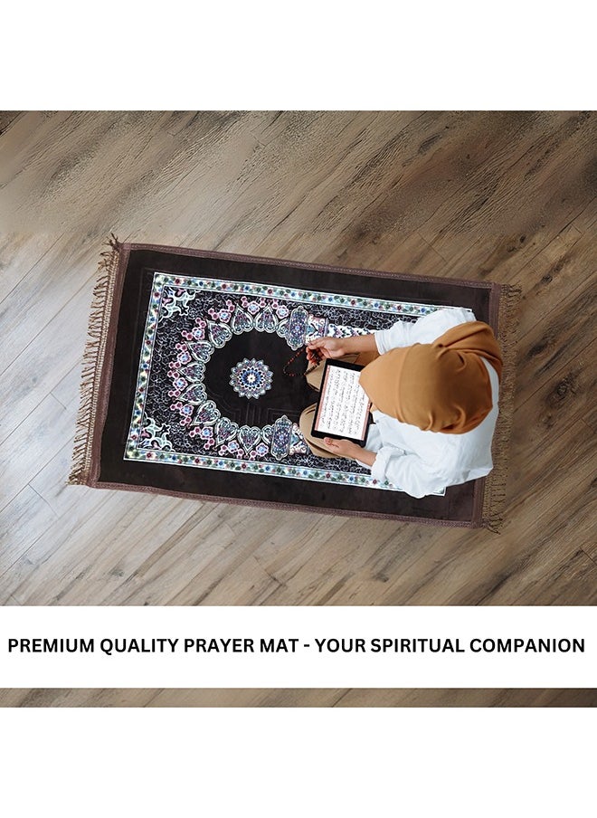 Feelings Feelings Prayer Mat | Soft and Comfortable Islamic Janamaz | Foldable & Portable Design | Premium Quality Prayer Rug for Home, Mosque, or Travel - 70x110 cm  - Image 4
