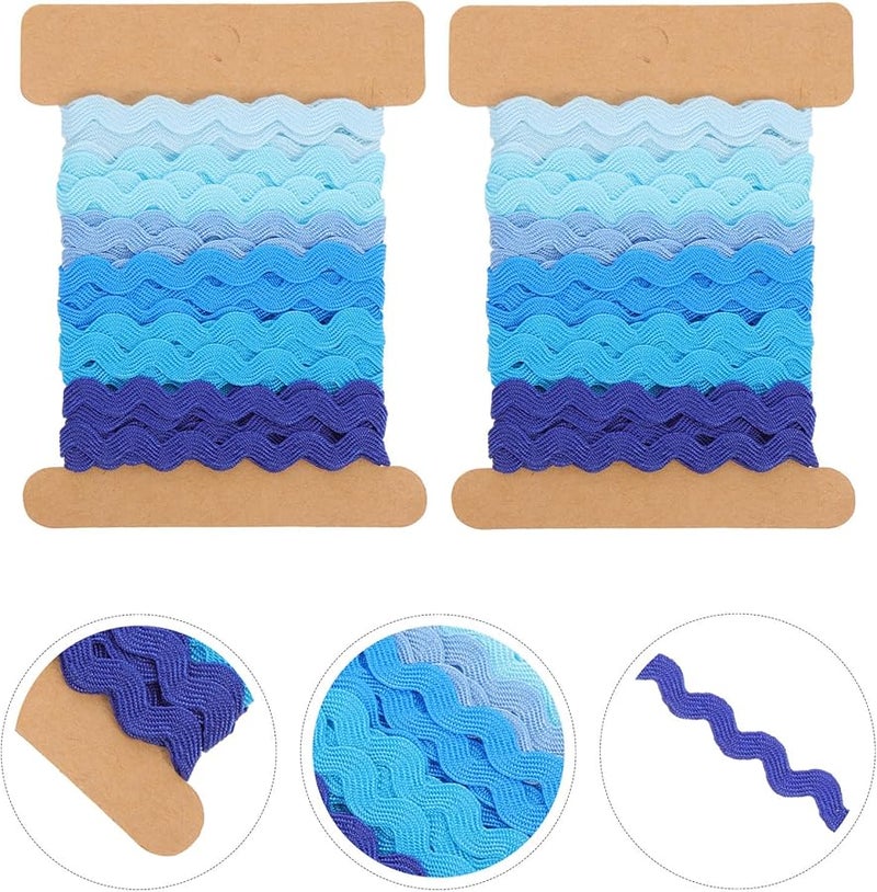 TIDTALEO 5mm شريط ذو حافة مموجة 2 قطعة ملون لتزيين المنزل وخياطة الملابس DIY - Image 4