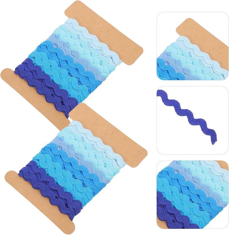 TIDTALEO 5mm شريط ذو حافة مموجة 2 قطعة ملون لتزيين المنزل وخياطة الملابس DIY - Image 3