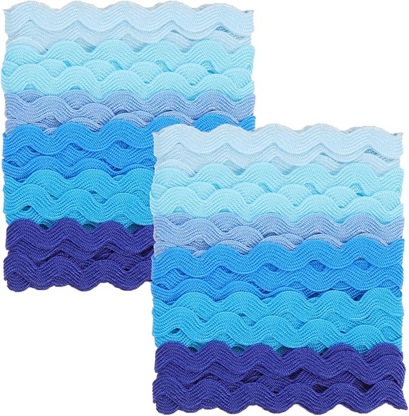 TIDTALEO 5mm شريط ذو حافة مموجة 2 قطعة ملون لتزيين المنزل وخياطة الملابس DIY - Image 1