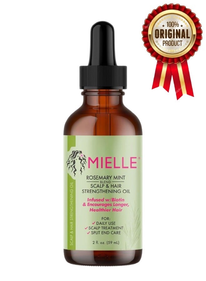 Rosemary 3 Pieces Rosemary Mint Scalp & Hair Strengthening Oil Infused W/Biotin & Encourages Growth 59ml - Image 3