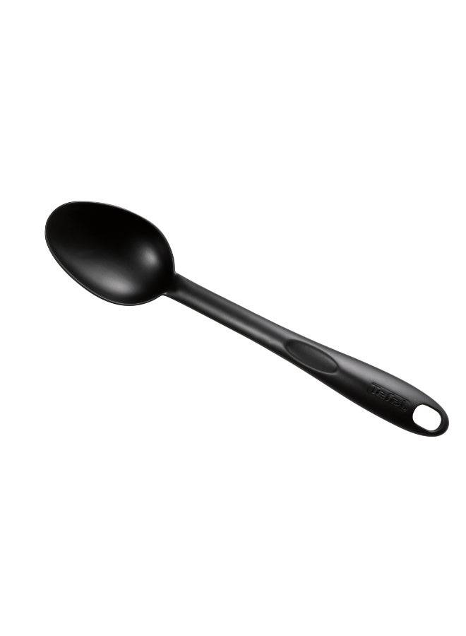 TEFAL Bienvenue Spoon | Kitcken Tool | High-Heat Resistance | Scratch-Free for Cookware | Dishwasher-Safe | Black | Plastic | Made in France | 2 Years Warranty | 2743912 Black - Image 1