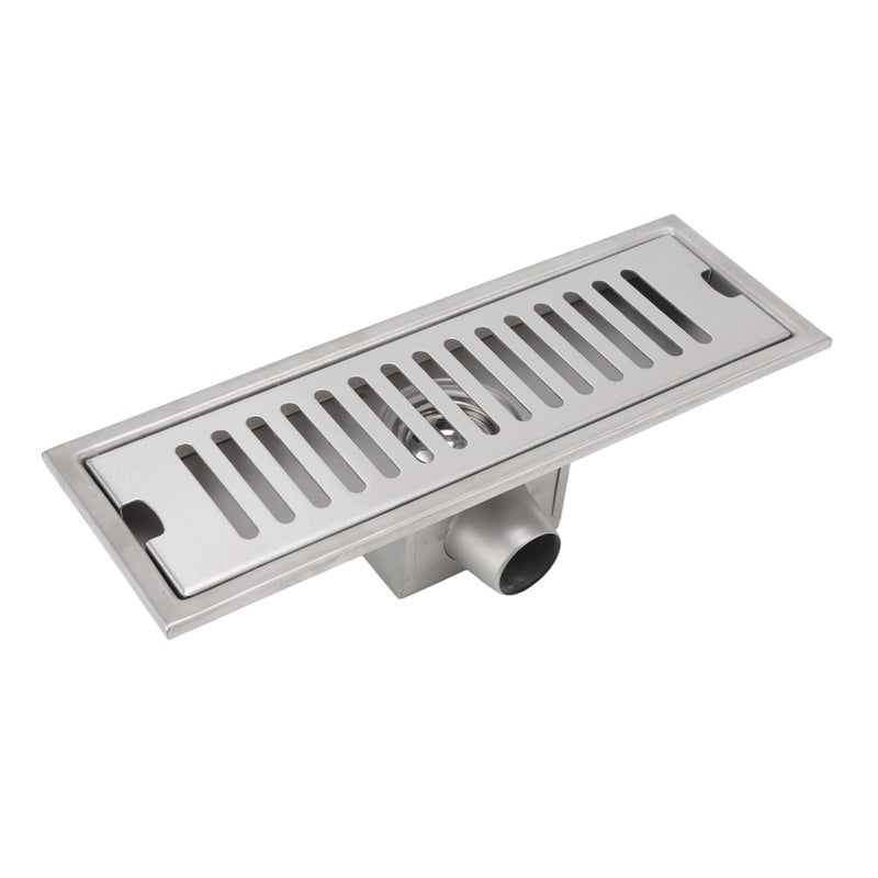 12 Inch Linear Shower Drain Rectangular Shower Floor Drain Channel Quick Drainage with Anti Odor Check Valve for Bathroom Kitchen - Image 2
