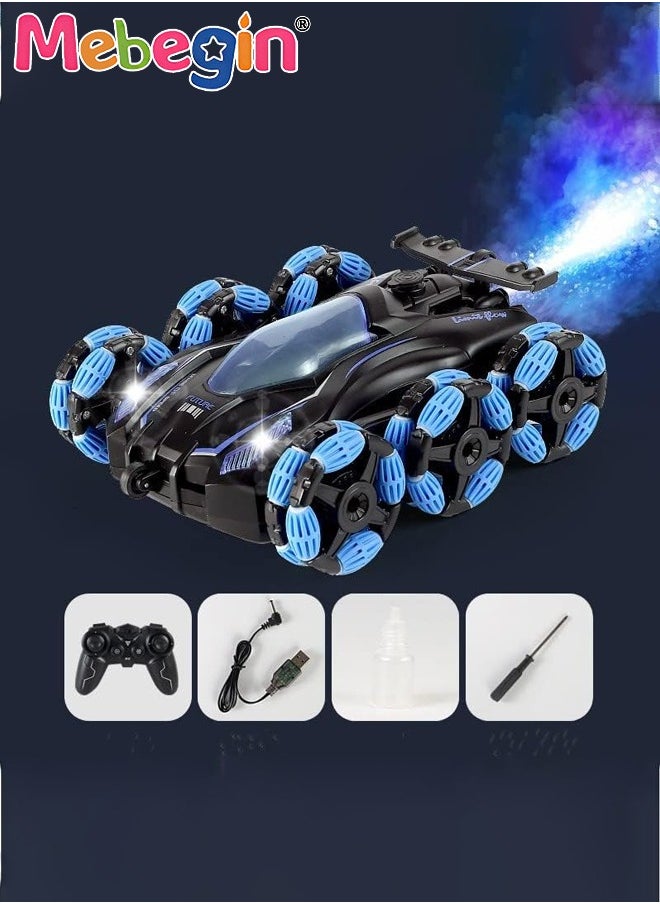 MEBEGIN Remote Control Spray Six Wheel Stunt Car,RC Four-wheel Drive Off-road Climbing Car,Deformation Children's Toy Car for Boys Girls Birthday Gift  - Image 1