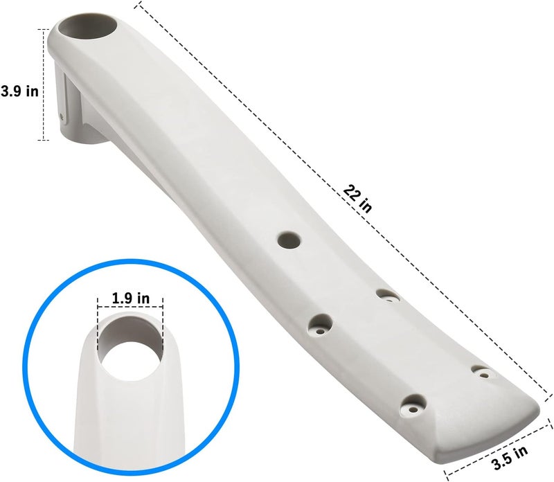 RO6G Deck Support 160-0001PG for Above Ground Swimming BiltMor ladders or Pool Steps (Pearl Gray) (2-Pack) (2) - Image 3