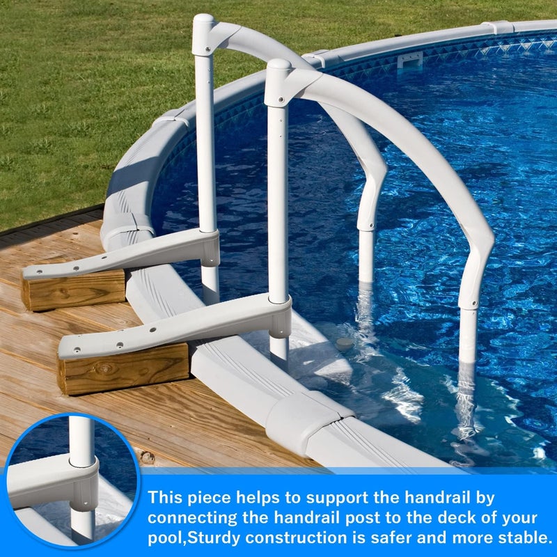 RO6G Deck Support 160-0001PG for Above Ground Swimming BiltMor ladders or Pool Steps (Pearl Gray) (2-Pack) (2) - Image 5