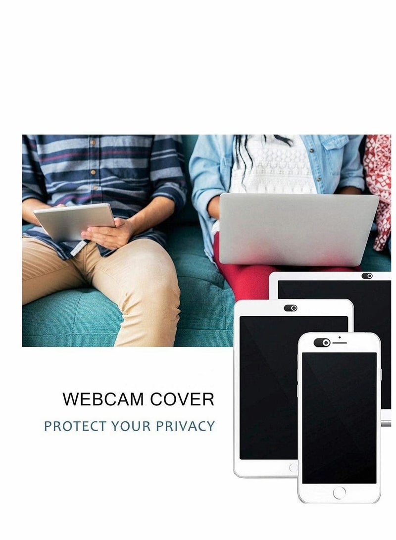 KASTWAVE 3Pcs Webcam Cover Slide 0.022in Ultra Thin Metal Magnet Web Camera Cover for MacBook Pro Laptops Smartphone Mac PC Tablets for Echo Spot Show Protecting Your Privacy Security Black - Image 5