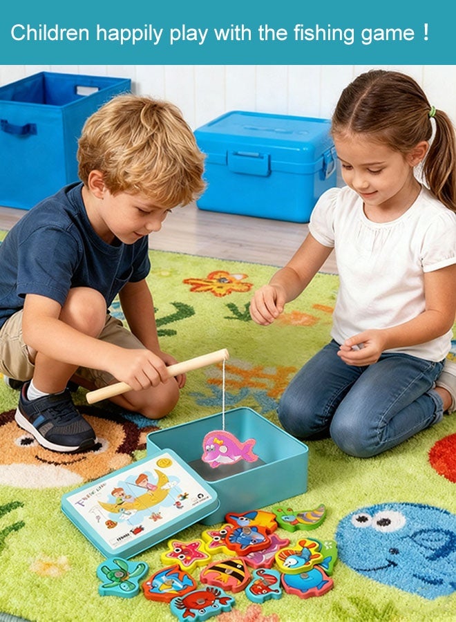 Fishing Game Toy, Magnetic Fishing Game for Kids,Fun Fishing Play Educational Toy, Sea Creatures Kids Fishing Game, Fishing Learning, Color Sorting,Preschool Gift for Early Learning with Pole,Preschool Educational Fine Motor Skills for 3 4 5 Years Old Boys Girls - Image 4