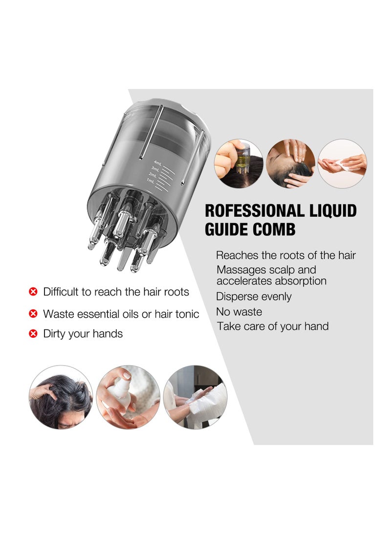 إسكدنيا Scalp Oil Applicator Comb with Massager Brush, Hair Growth Serum Applicator for Essential Oil Treatments, Perfect for Home and Travel Use, Hair Liquid Root Comb and Oil Applicator Bottle. - Image 1
