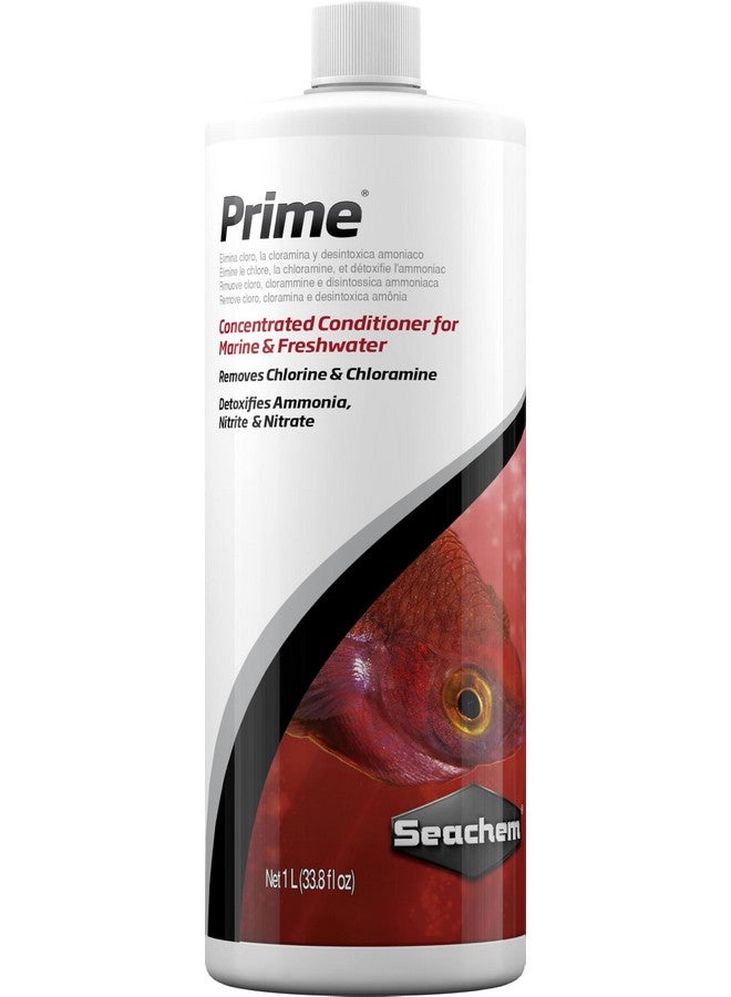 Seachem 437 Prime Fresh and Saltwater Conditioner - Chemical Remover and Detoxifier 1L - Image 1