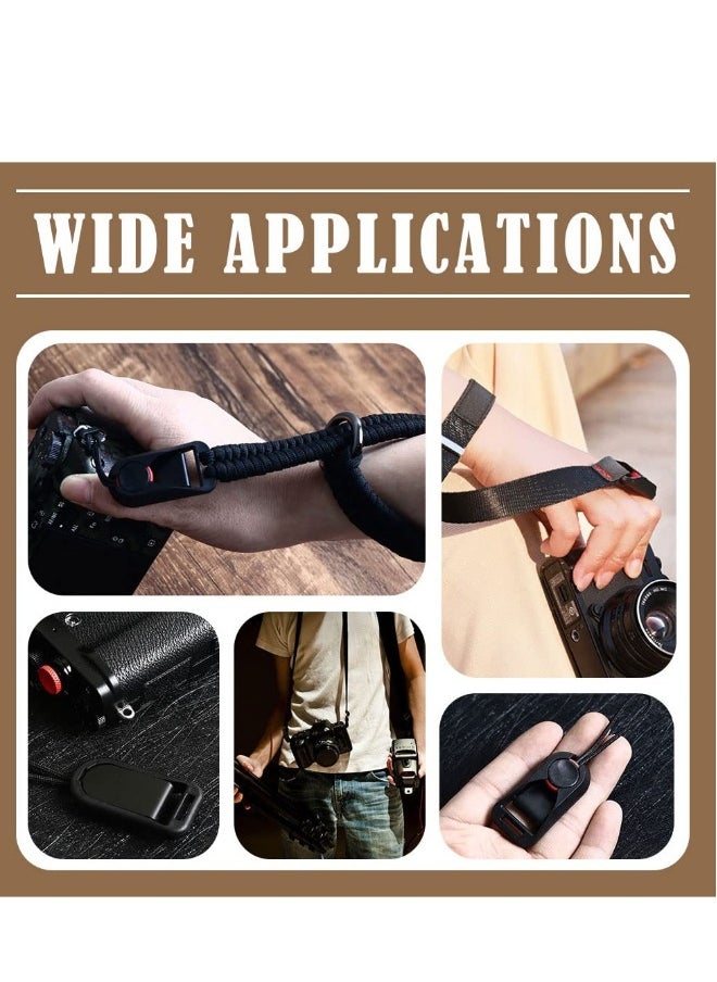 Generic 2 Pcs Quick Release Camera Straps with Bulletproof Wrist Connector - Durable & Strong for SLR, GoPro & Action Cameras - Black  - Image 5