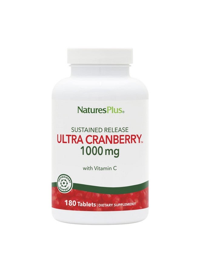 Nature's Plus Naturesplus Ultra Cranberry 1000 Sustained Release 1000 Mg Natural Cranberry With Vitamin C Promotes Urinary Tract Health 180 Vegetarian Tablets (90 Servings) - Image 1