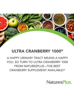 Nature's Plus Naturesplus Ultra Cranberry 1000 Sustained Release 1000 Mg Natural Cranberry With Vitamin C Promotes Urinary Tract Health 180 Vegetarian Tablets (90 Servings)  - Image 4