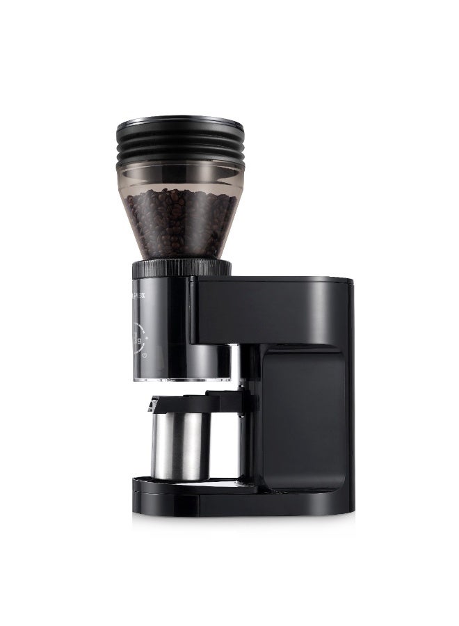 LePRESSO Precision Conical Burr Grinder with Digital Weight Control & Adjustable Grind Setting / Powerful Grinding Performance / Accurate Weight Measurement / 51mm & 58mm Portafilter Compatibility / 400g Bean Hopper Capacity - Black - Image 4