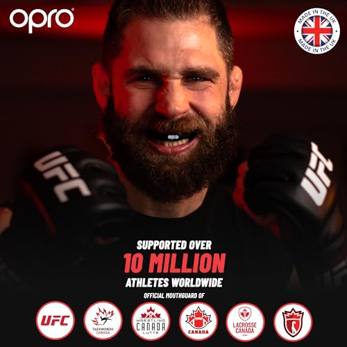 OPRO Sports Mouth Guard Silver Level – Moldable, Multi-Layer Protection for Boxing, Hockey, Rugby, MMA, Jiu Jitsu, UFC & Football – Includes Mouth Guard Case (Adult, Red/Black) - Image 2